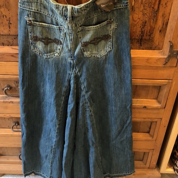 INDUSTRIAL COTTEN DENIM MAXI BOHO CHIC SKIRT NWT - Picture 3 of 8